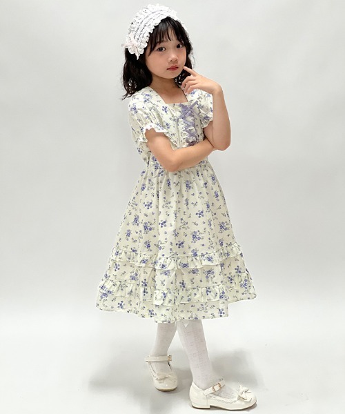 axes femme（アクシーズ ファム） ワンピース ロリィタ風花柄OP