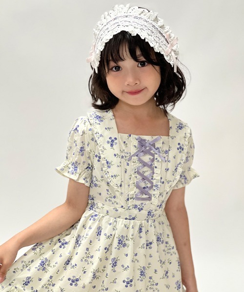 axes femme（アクシーズ ファム） ワンピース ロリィタ風花柄OP