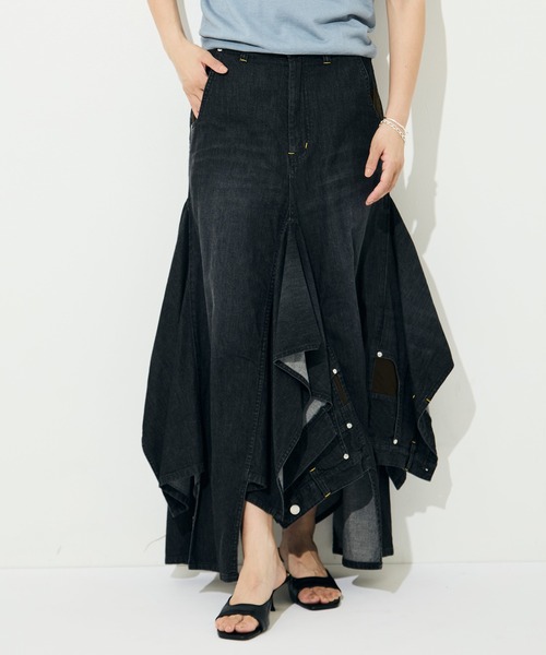 BELPER (ベルパー) DENIM HARNESS SKIRT BELPER（ベルパー） デニムスカート 「BELPER/ベルパー」DOUBLE DENIM