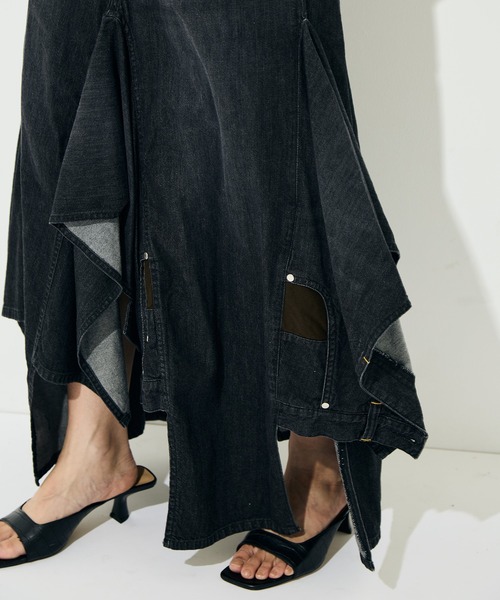 BELPER (ベルパー) DENIM HARNESS SKIRT BELPER（ベルパー） デニムスカート 「BELPER/ベルパー」DOUBLE DENIM