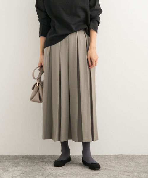 「URBAN RESEARCH DOORS」 プリーツスカート MEDIUM グレー レディース_画像2
