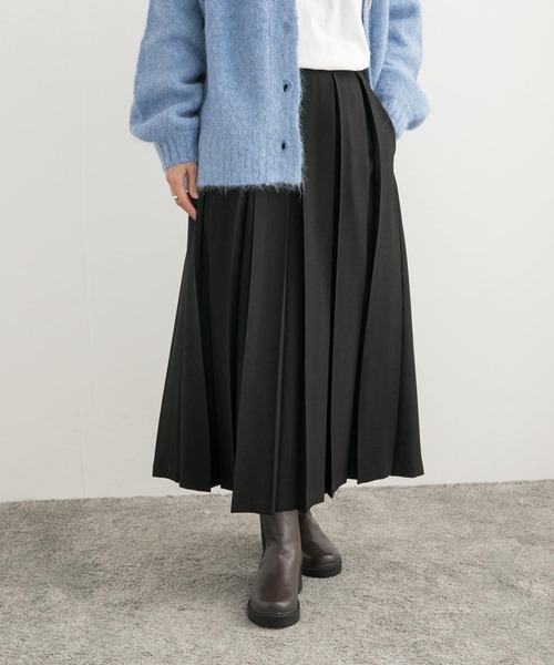 「URBAN RESEARCH DOORS」 プリーツスカート MEDIUM グレー レディース_画像3