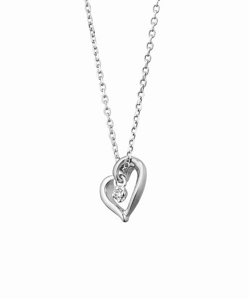4℃ ハート型パールネックレス 4℃（ヨンドシー） ネックレス 4℃エターナルシルバー ハート ネックレス