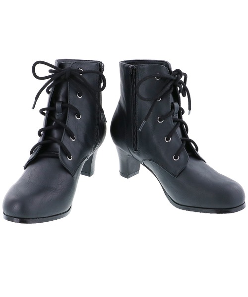 ブーツ 袴用 ショートブーツ「ブラック」　履きやすい　歩きやすい レディース
