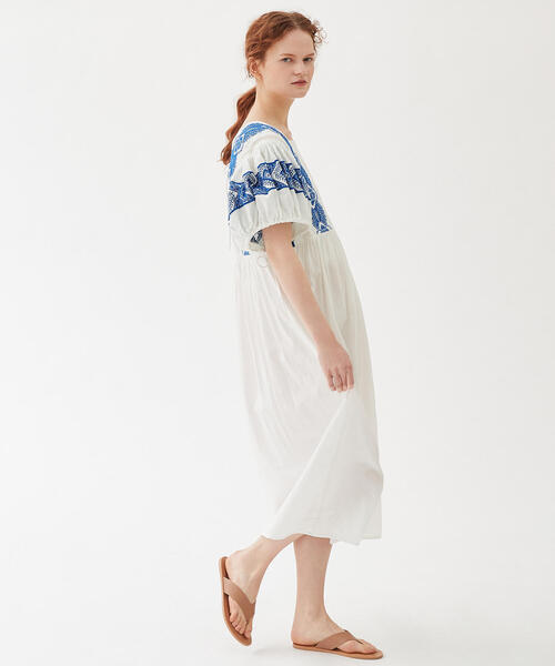 高質で安価 ワンピース Web先行予約 Embroidery ボリュームスリーブワンピース 60 Off Kuljic Com