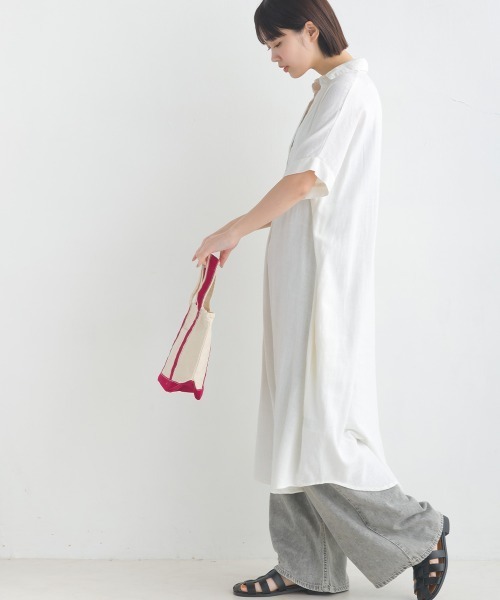 麻レーヨンAラインワンピース | AND ON JIONE STORE（アンドオン