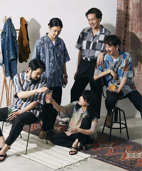 JOURNAL STANDARD relume シャツ 「WEB限定 柄シャツ+スラックス