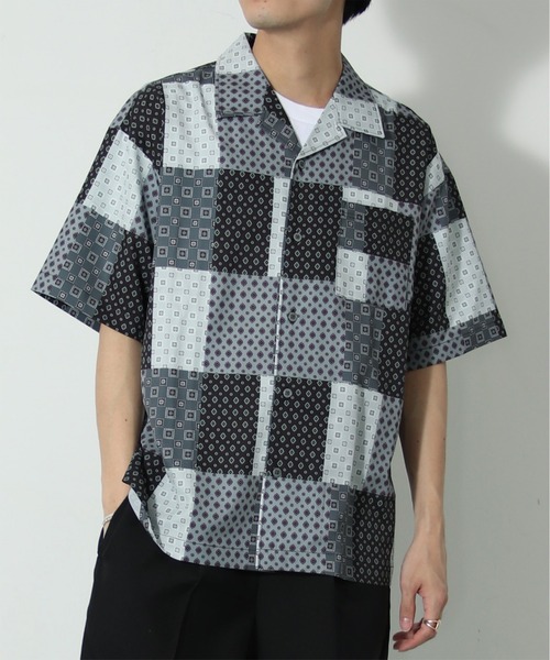 ◆ジャーナルスタンダード セットアップ カラーレス サイズM 美品 JOURNAL STANDARD relume シャツ 「WEB限定 柄シャツ+スラックス