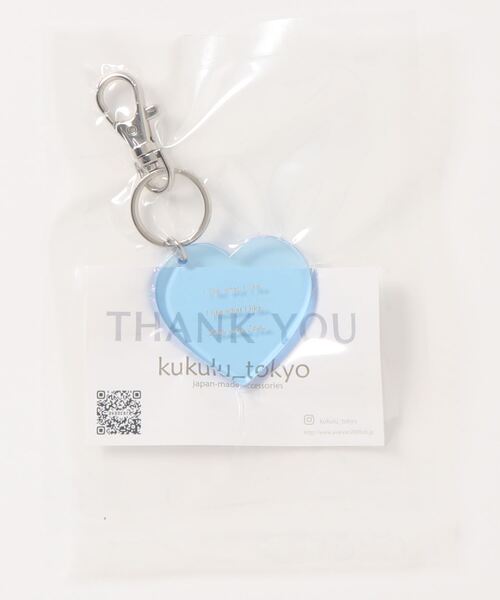 MONDAYEDITIONハート・花チャームキーホルダー FLOWER GARDEN COLORFUL HEART KEY RING（お花と蝶のチャーム