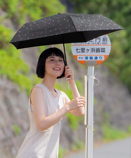 Wpc. 折りたたみ傘 遮光軽量 水彩ハート ミニ レディース : ZOZOTOWN