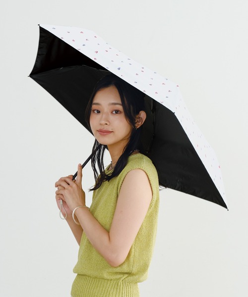Wpc. 折りたたみ傘 遮光軽量 水彩ハート ミニ レディース : ZOZOTOWN