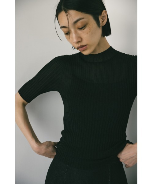 STYLEMIXER ニット セーター グロスシアーフスリーブニット