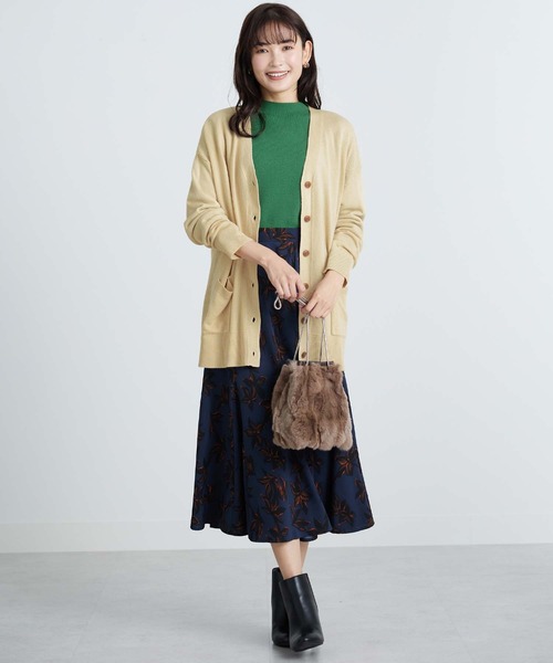 BELLUNA カーディガン ふんわりカシミヤタッチニット