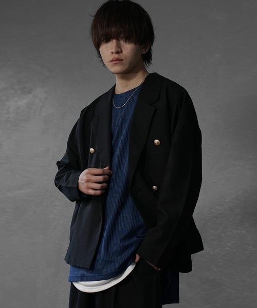 tシャツ 「MinoriTY」ワッフルラウンドオーバーサイズロンT 長袖Tシャツ カットソー メンズ 秋服 ルーズフィット ビッグシルエット メンズ | MinoriTY | 21