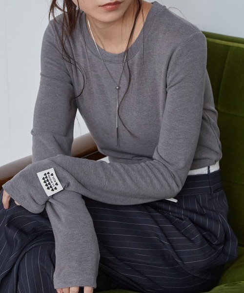 solleim（ソルレム） tシャツ ハートロゴストレッチ長袖ロンT