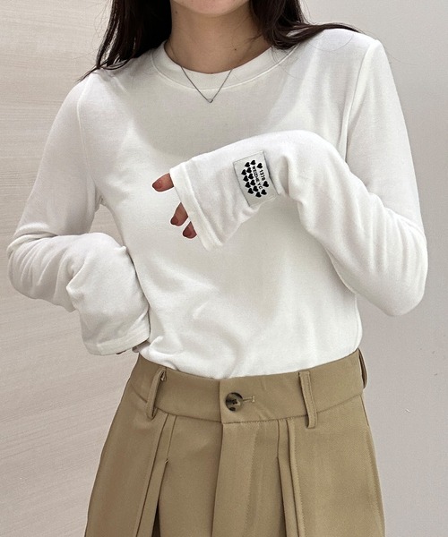solleim（ソルレム） tシャツ ハートロゴストレッチ長袖ロンT 