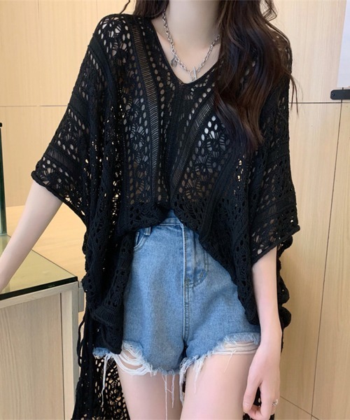 miniministore ニット セーター メッシュニット 透かし編み