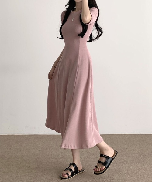 【ジャンティ】マゼンダカラー ※Ｌsize Aラインワンピース ワンピース 半袖Aラインロングワンピース : ZOZOTOWN Yahoo!店