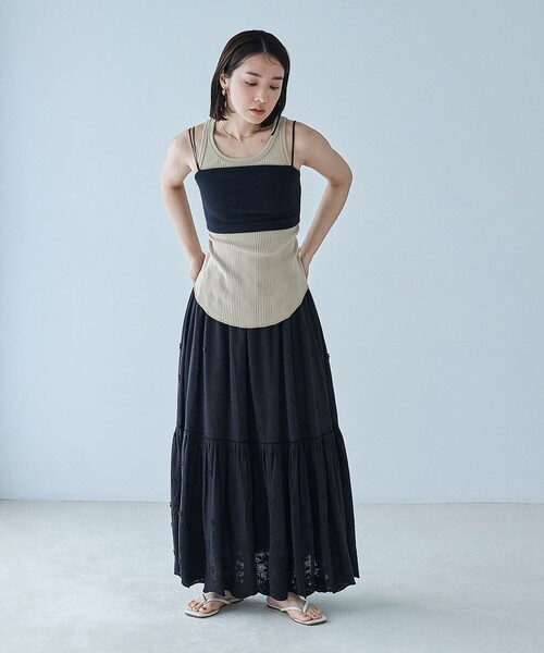FREAK&#39;S STORE - 未使用 フリークスストア ノースリーブ カットソー 上下 セットアップ S グリーン系 FREAK&#39;S STORE ロングパンツ レディース FREAK'S STORE（フリークスストア）の「BIGポケットロンT（T