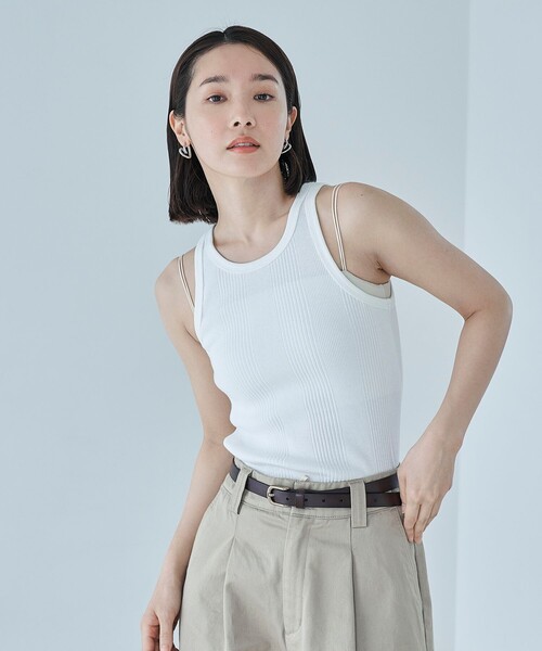 アフィックスパラパラ・ボンテージ  ・ノースリーブトップス AMORESY/アモレシー 光沢ノースリーブ ピッチリ タンクトップ