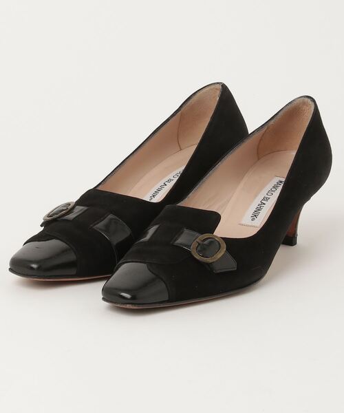 Manolo Blahnik」 パンプス 37 ブラック レディース : 83213815 