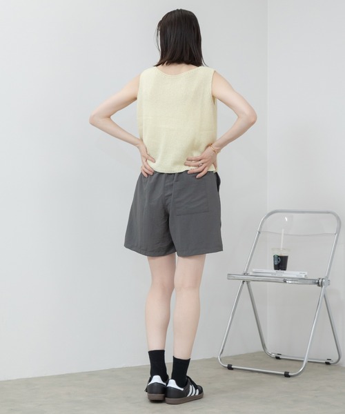 HEILIS タンクトップ ノースリーブ クロップド丈ノースリーブ