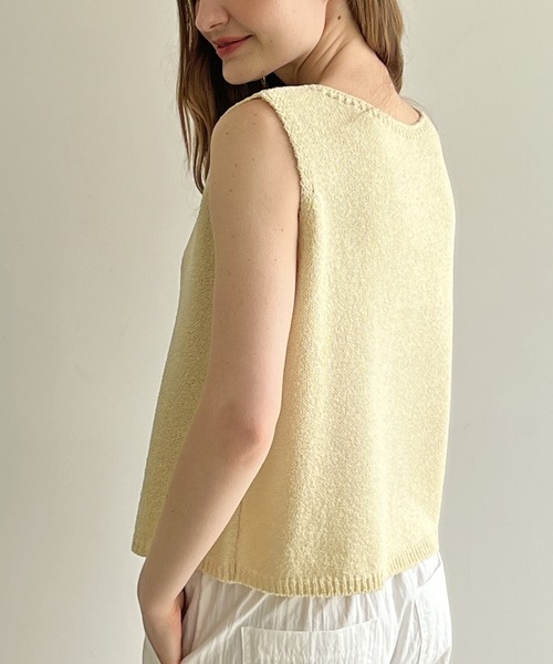 HEILIS タンクトップ ノースリーブ クロップド丈ノースリーブ