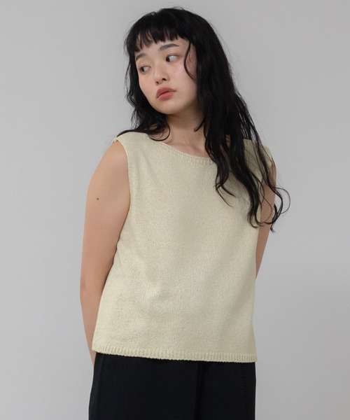 HEILIS タンクトップ ノースリーブ クロップド丈ノースリーブ