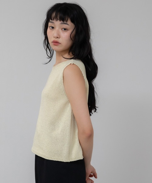 HEILIS タンクトップ ノースリーブ クロップド丈ノースリーブ