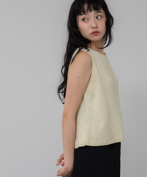 HEILIS タンクトップ ノースリーブ クロップド丈ノースリーブ
