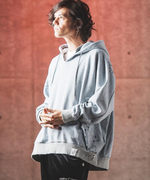 GLIMCLAP パーカー mpa3559- Used processing oversized sweat hoodie 
