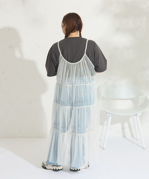 louiosy ルオシー LL キャミソールフレアワンピース Louiosy ワンピース 「大きいサイズ」マーメイドキャミ