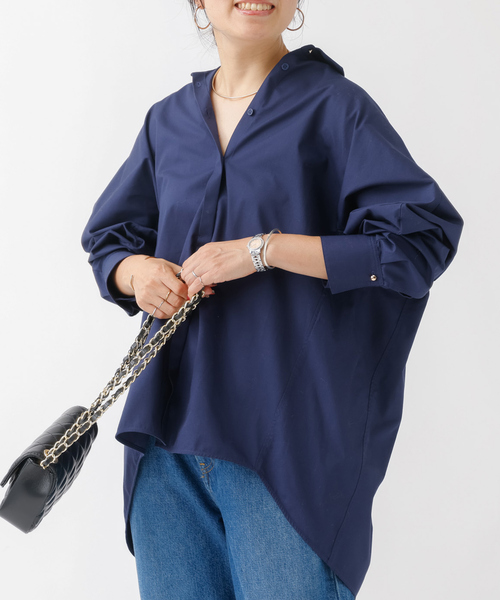 「Rouge vif」 長袖ブラウス フリー ダークネイビー レディース セール】 COZUE ANZAI×Rouge vif コラボブラウス （シャツ