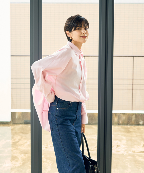 ブラウス シャツ マチ付きドルマンワイドシャツ レディース Rouge vif Anna ブラウス シャツ マチ付きドルマンワイドシャツ