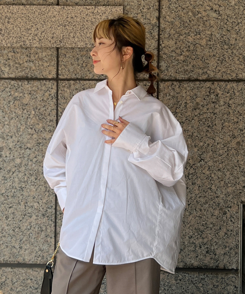 ブラウス シャツ マチ付きドルマンワイドシャツ レディース Rouge vif Anna ブラウス シャツ マチ付きドルマンワイドシャツ