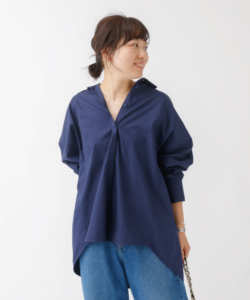 Rouge vif Anna ブラウス シャツ マチ付きドルマンワイドシャツ