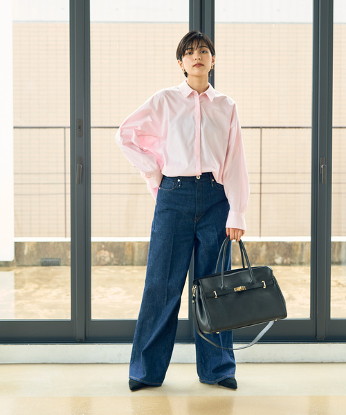 ブラウス シャツ マチ付きドルマンワイドシャツ レディース Rouge vif Anna ブラウス シャツ マチ付きドルマンワイドシャツ