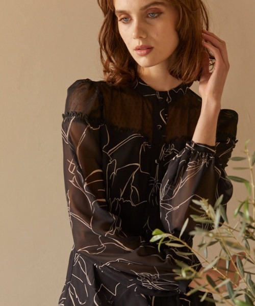 ERADIE（エラディエ） ワンピース Print ruffle tiered dress プリント  