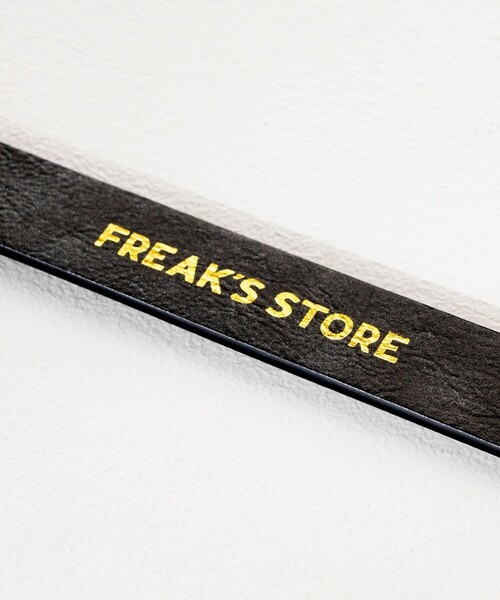 ナローベルト K60K612864 ロゴ FREAK'S STORE ベルト フェイクレザー ムラ加工 ナローベルト