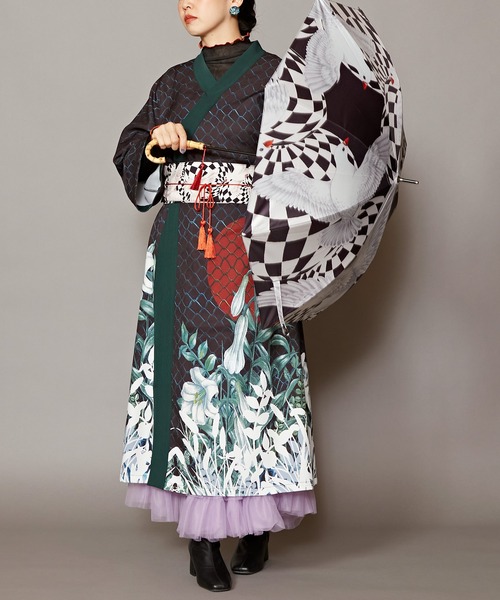 ワモノヤカヤ　晴雨兼用　重宗玉緒 カヤ 傘 「重宗玉緒×倭物やカヤ」日傘「晴雨兼用」 レディース