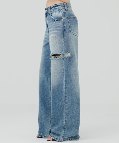 ワイドパンツ ジーンズ デニム デニムパンツ loose vintage like denim