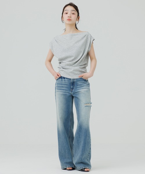 ワイドパンツ ジーンズ デニム デニムパンツ loose vintage like denim
