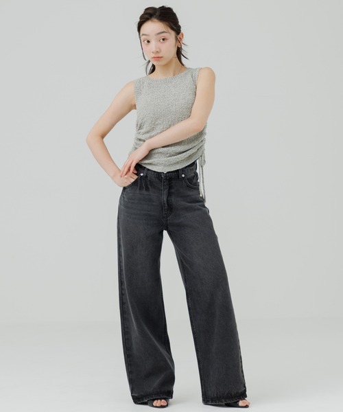 ワイドパンツ ジーンズ デニム デニムパンツ loose vintage like denim