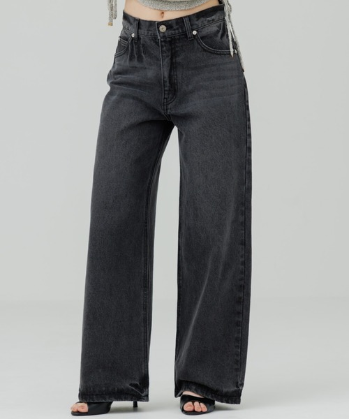 ワイドパンツ ジーンズ デニム デニムパンツ loose vintage like denim