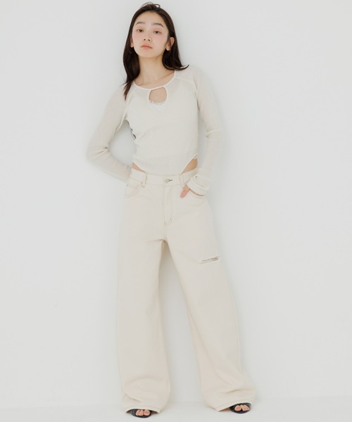 ワイドパンツ ジーンズ デニム デニムパンツ loose vintage like denim