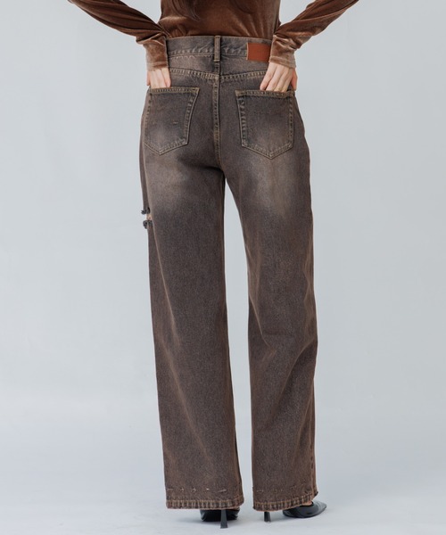 ワイドパンツ ジーンズ デニム デニムパンツ loose vintage like denim