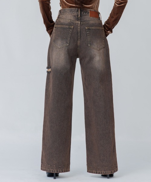 ワイドパンツ ジーンズ デニム デニムパンツ loose vintage like denim