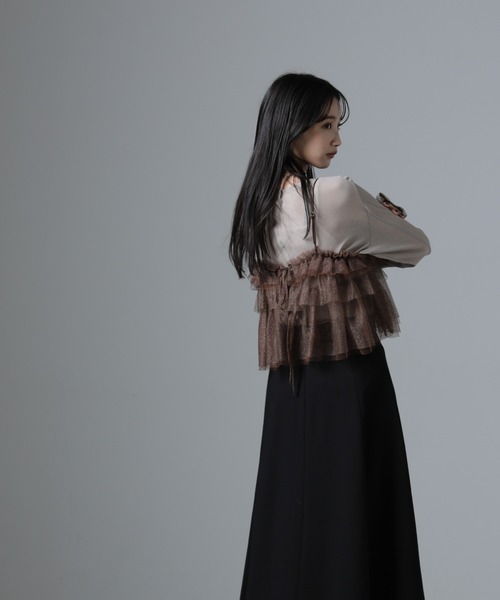 NANO universe（ナノ・ユニバース） ワンピース チュールビスチェ＋