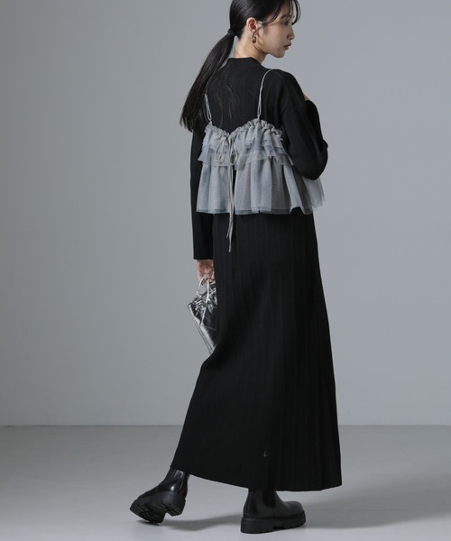 NANO universe（ナノ・ユニバース） ワンピース チュールビスチェ＋