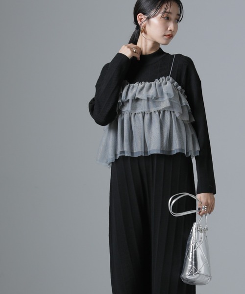 NANO universe（ナノ・ユニバース） ワンピース チュールビスチェ＋